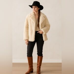 The Westerner Black Felt Cowboy Hat Wool Wide Brim Rodeo Rancher Style M